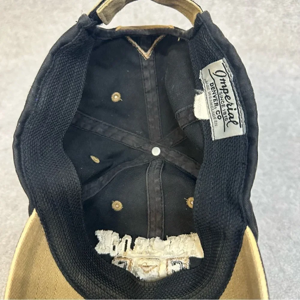 Pine Brook Country Club Hat Adult OSFA Black Strapback Golf Casual Imperial‎